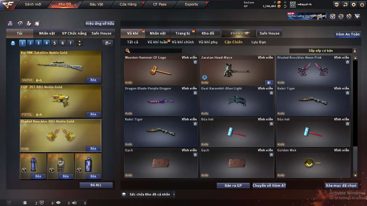 shop acc cf uy tin gia re